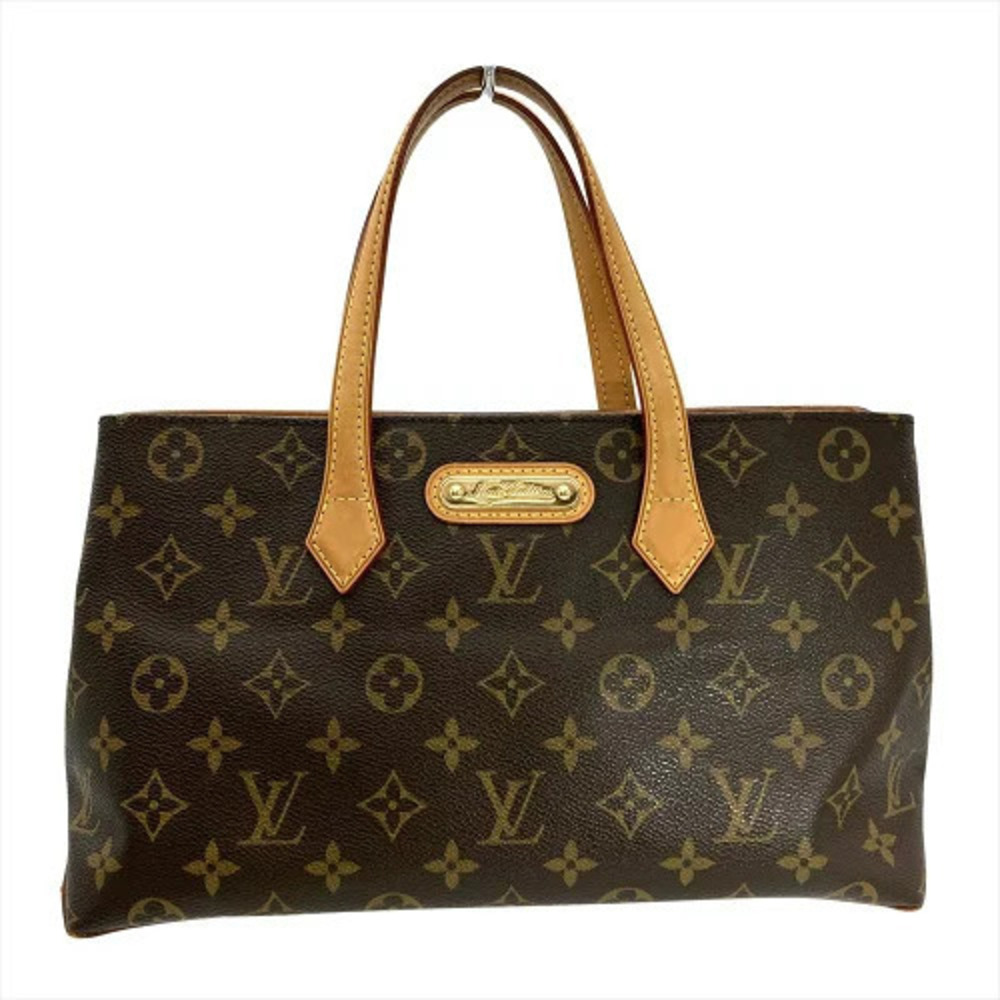 Louis Vuitton Wilshire Handbag Monogram Canvas Brown